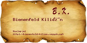 Bienenfeld Kilián névjegykártya